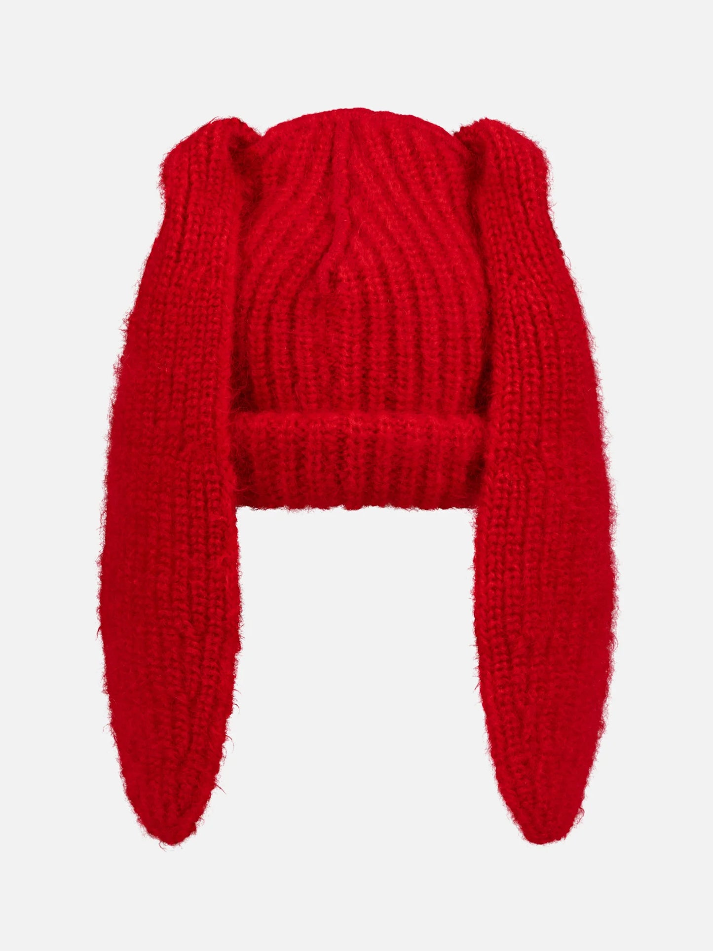 Charles Jeffrey LOVERBOY Mohair Chunky Rabbit Beanie Red