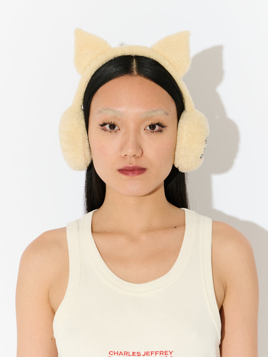Charles Jeffrey LOVERBOY Ear Warmer Ecru