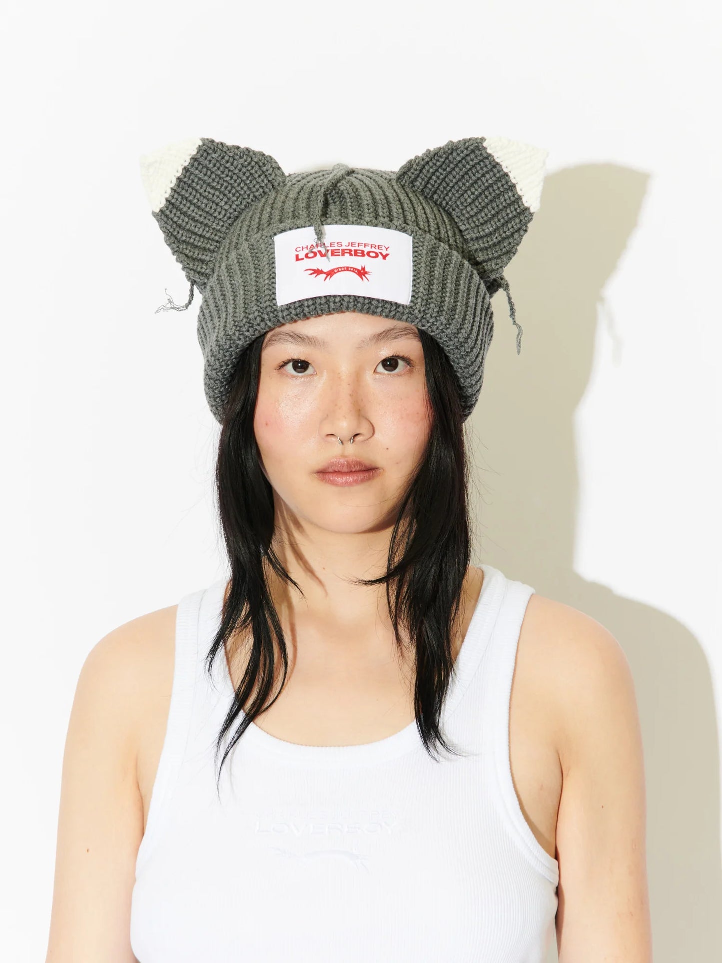 Charles Jeffrey LOVERBOY Chunky Ears Beanie Grey