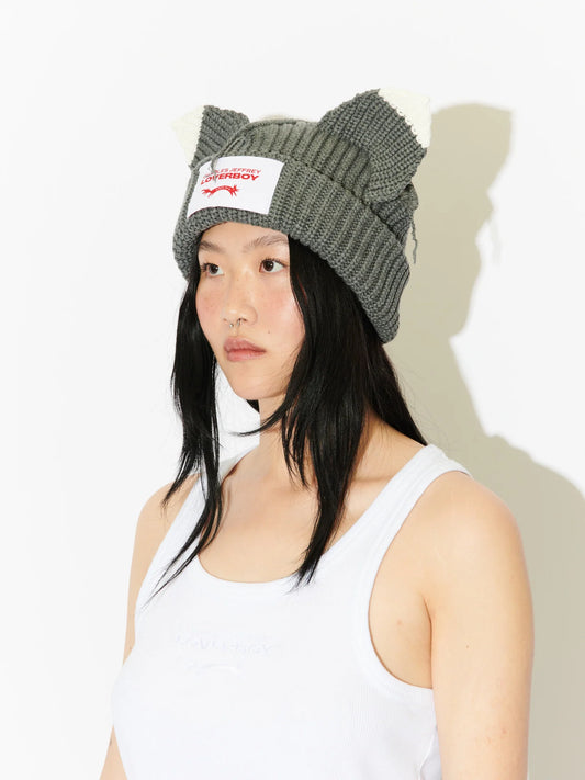 Charles Jeffrey LOVERBOY Chunky Ears Beanie Grey