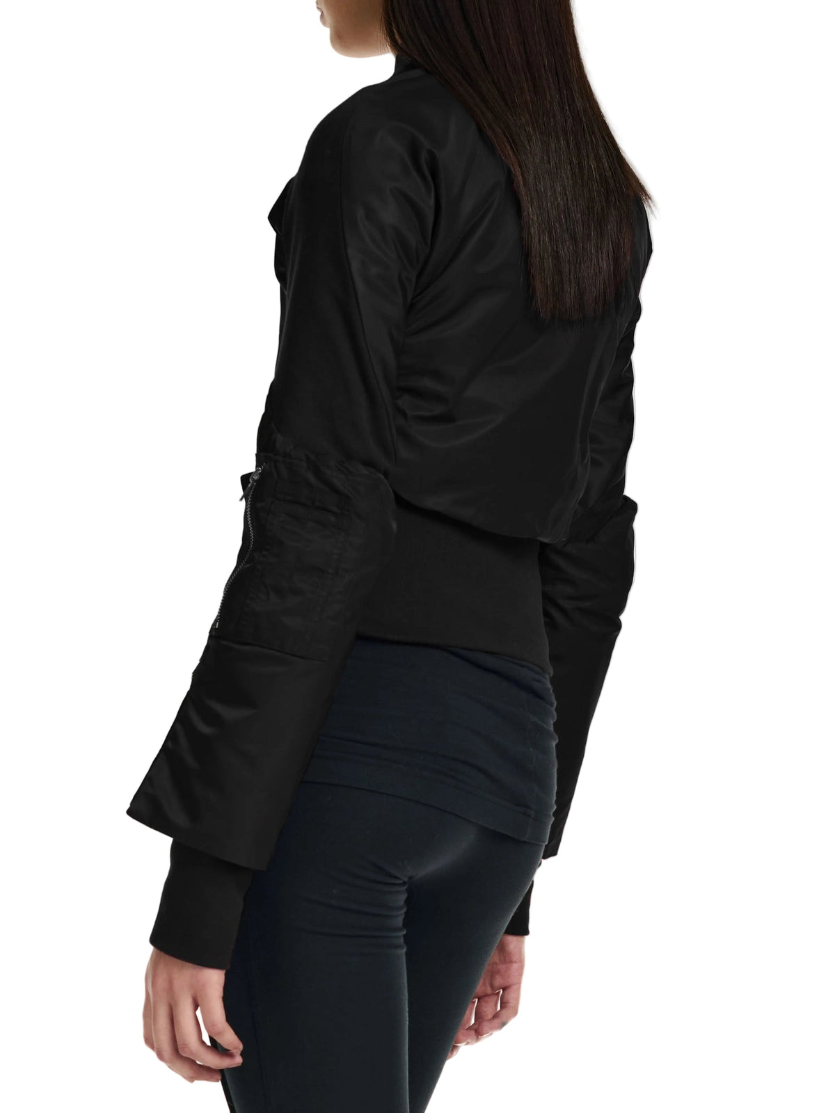 Ottolinger Woven Double-Closure Silhouette Bomber Black