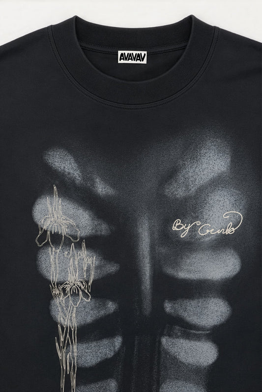 Avavav Tage X-Ray Handwriting Sweater Black