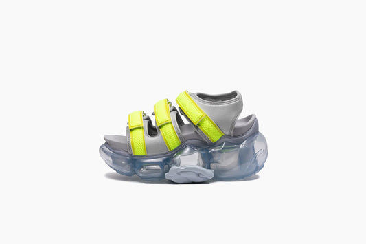 Grounds MOOPIE CATERPILLAR Neon Yellow & Icegray Sandals