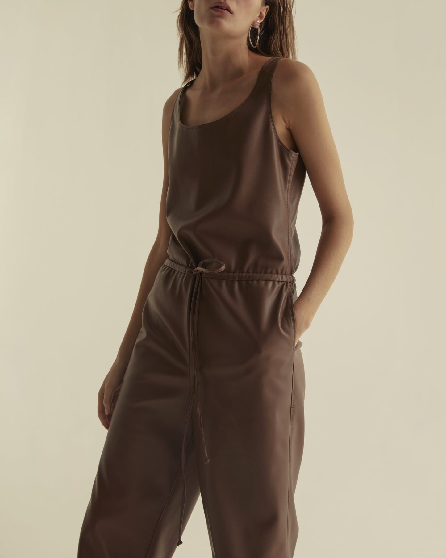 Olenich Brown Tank Overall
