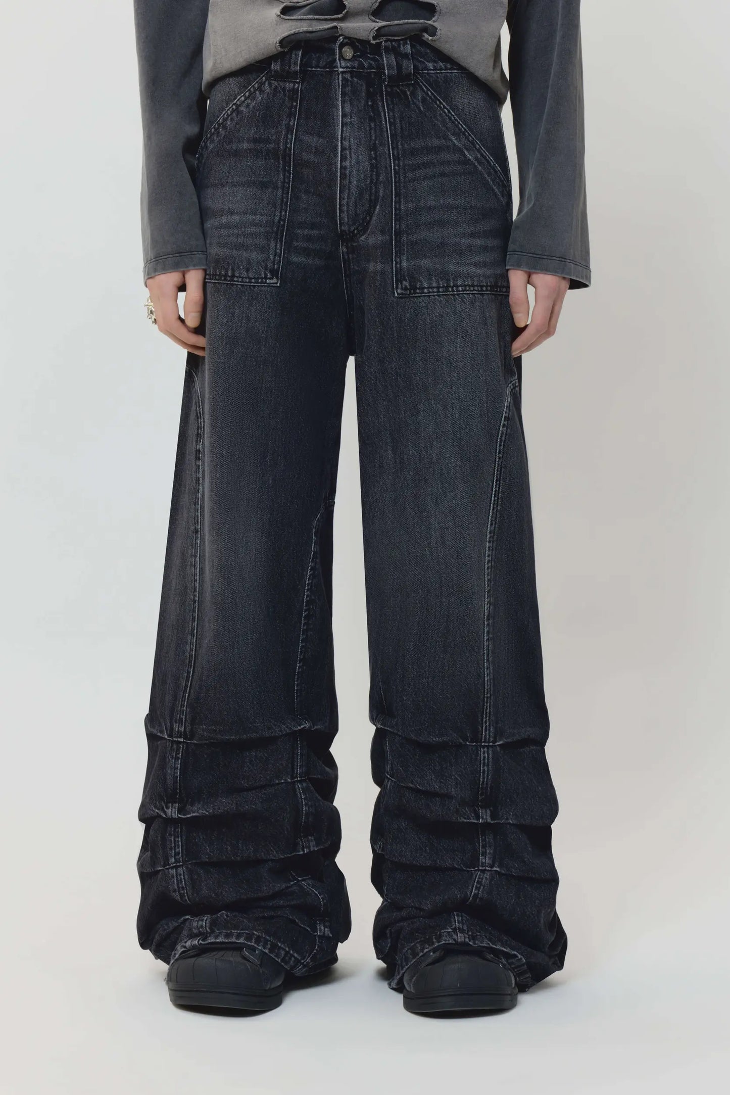 AVAVAV Smock Wide Fit Jeans Stonewash Black