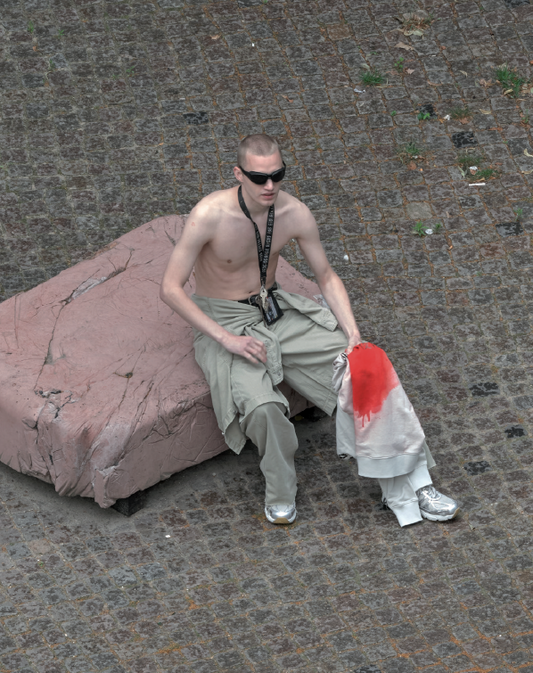 44Label Dragger Sneakers White & Silver