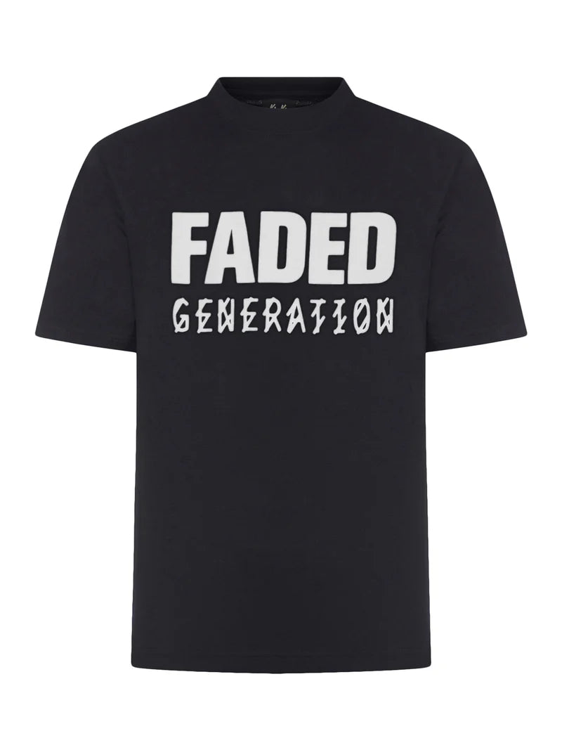 44Label Faded Gen Tee Black