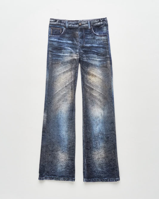 AVAVAV Denim Printed Pants Blue