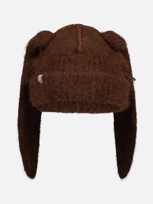 Charles Jeffrey LOVERBOY Alpaca Chunky Rabbit Beanie Brown