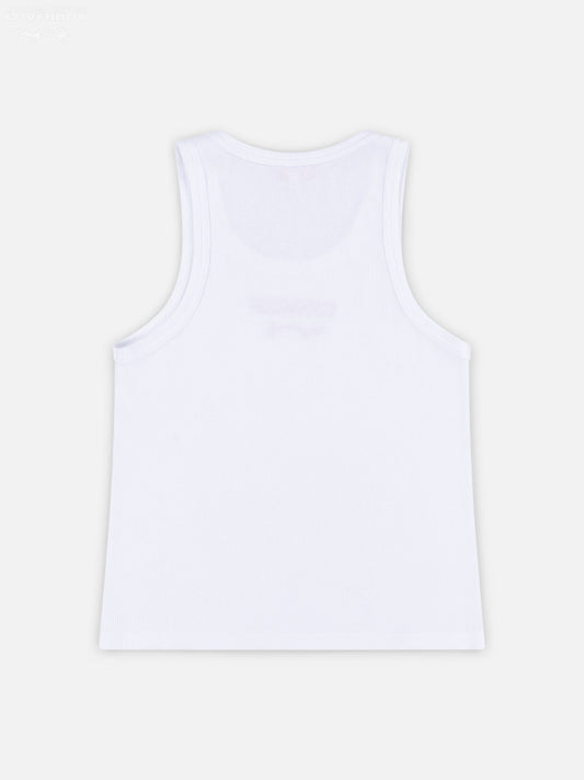Charles Jeffrey LOVERBOY Knitted Logo Tank Top White