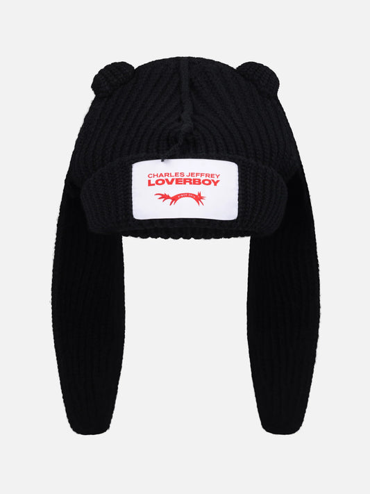 Charles Jeffrey LOVERBOY Chunky Rabbit Beanie Black