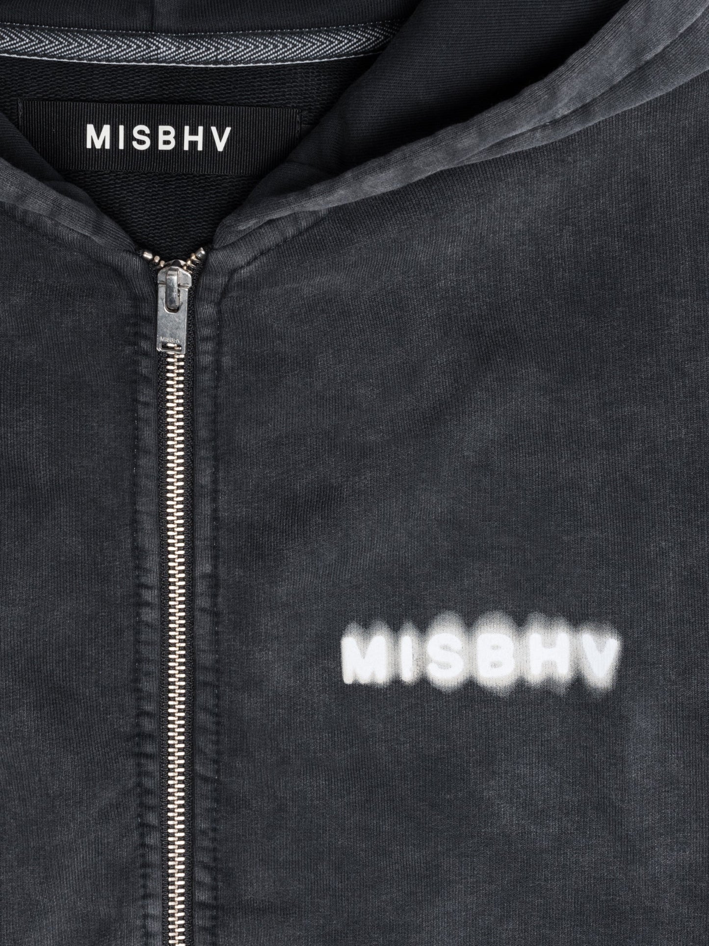 MISSBHV Community Cropped Zipped Hoodie Black