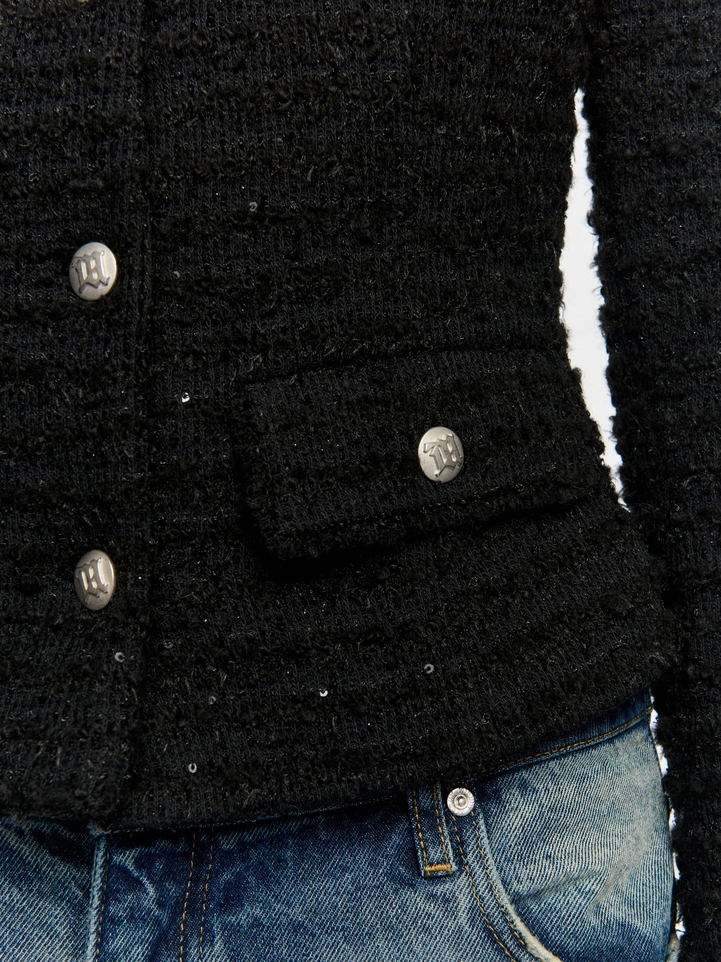 MISBHV Tweed Blazer Black