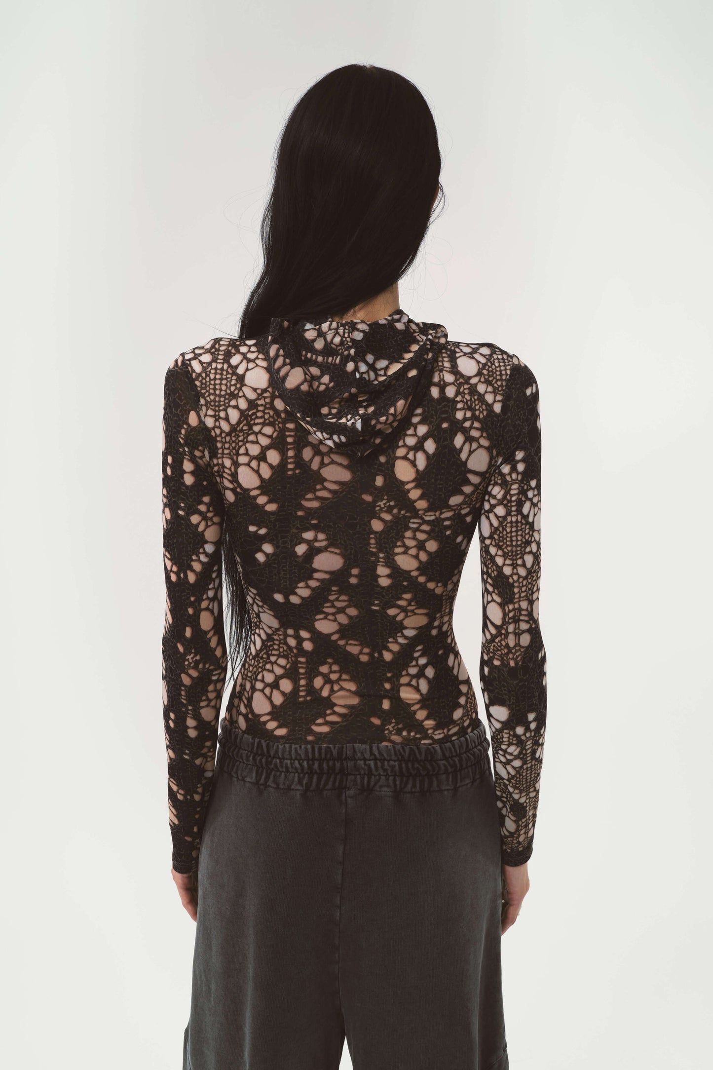AVAVAV Hooded Knit Top Printed
