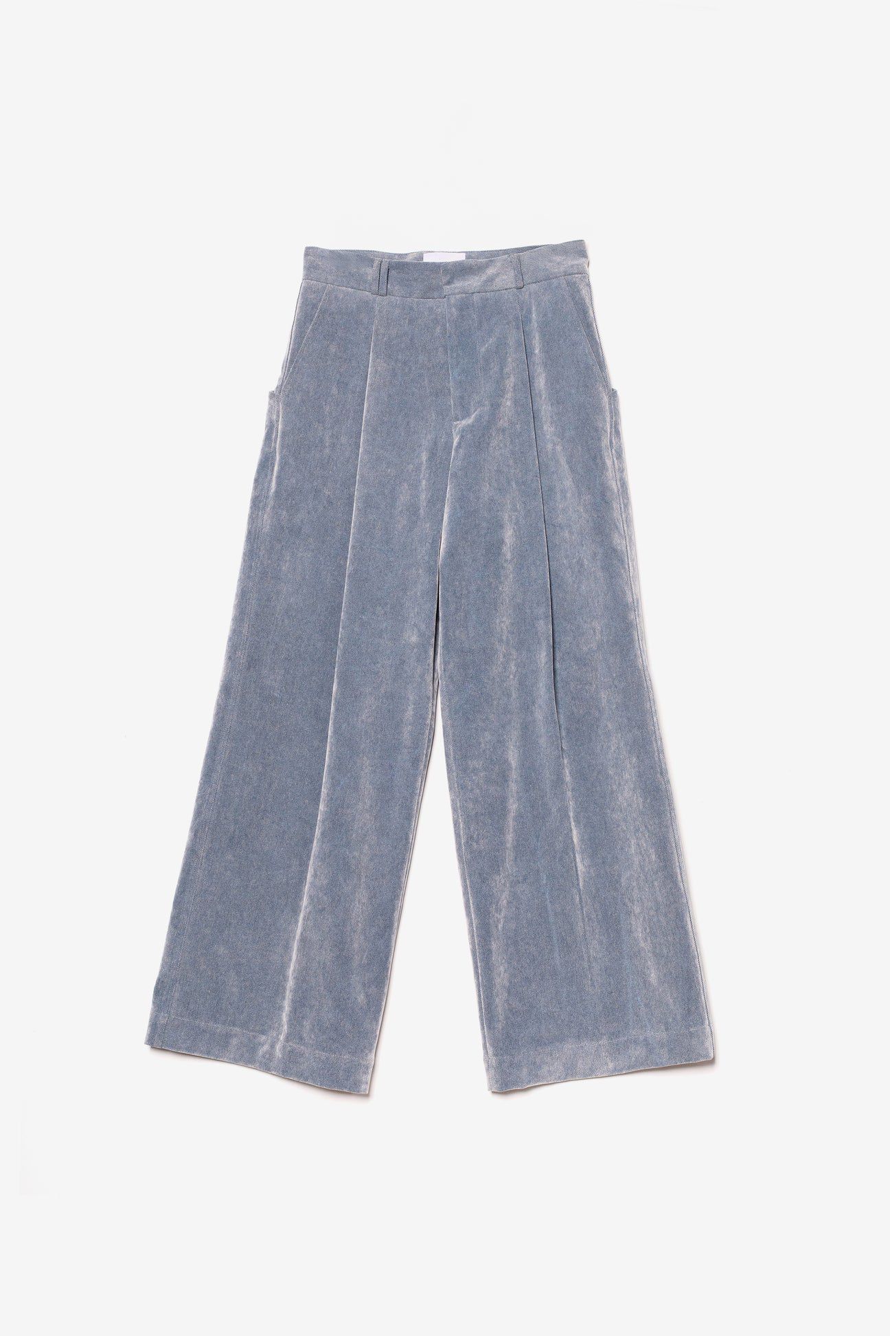 Bonsai Velvet Super Loose Fit Pant Blue Gray