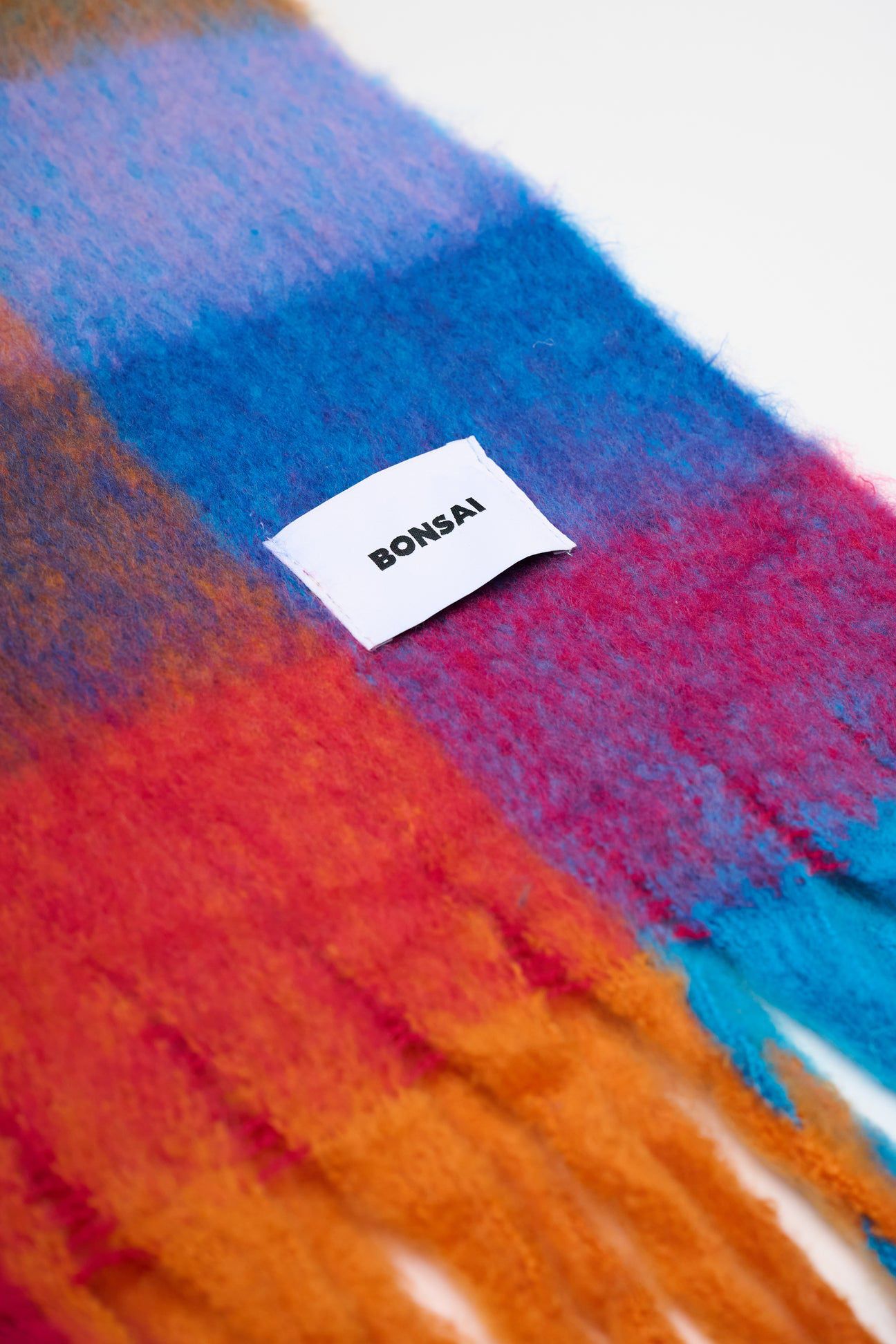 Bonsai Check Knit Scarf Multicolor