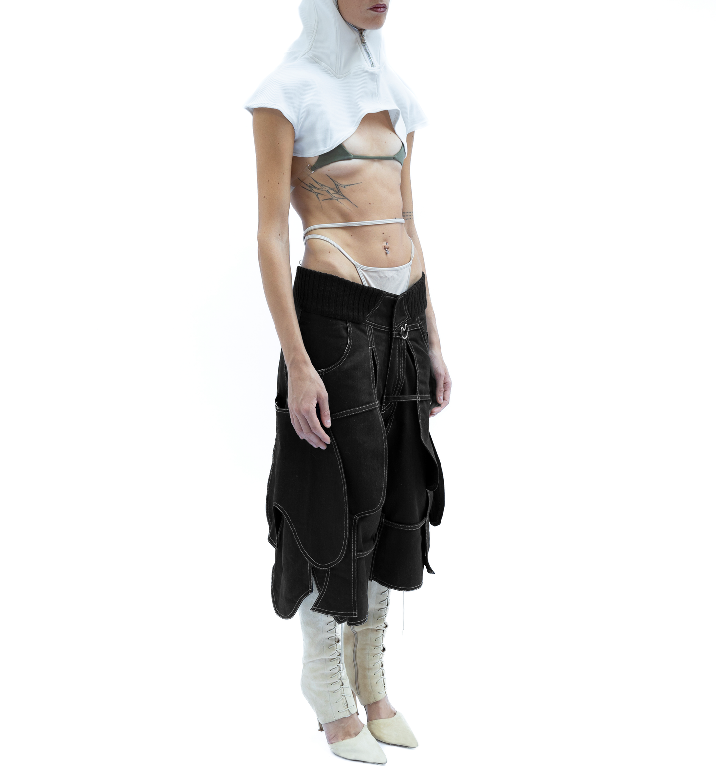GERGIE by Giorgiandreazza Younis Black Work Short