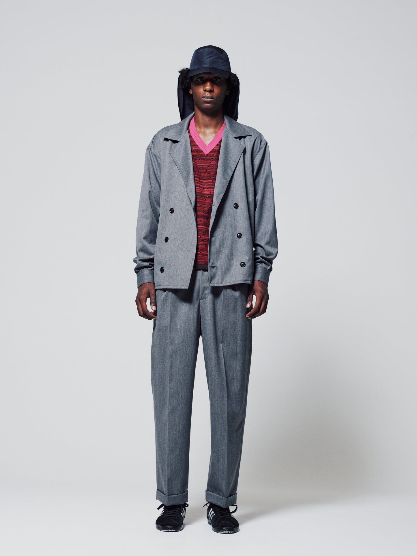 Cognomen Double Breasted Gray Shirt Jacket