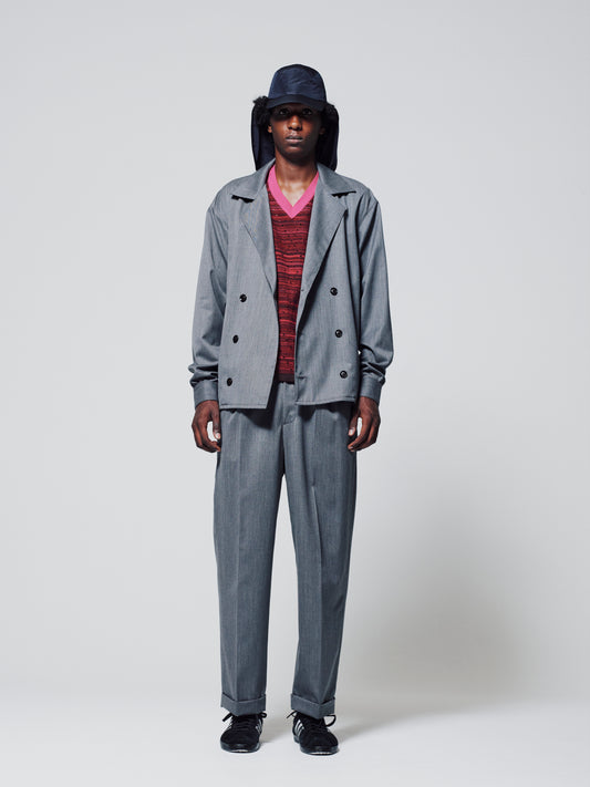 Cognomen Double Breasted Gray Shirt Jacket