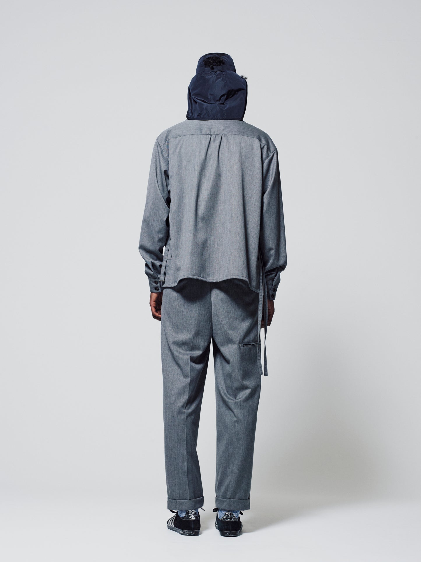 Cognomen Double Breasted Gray Shirt Jacket