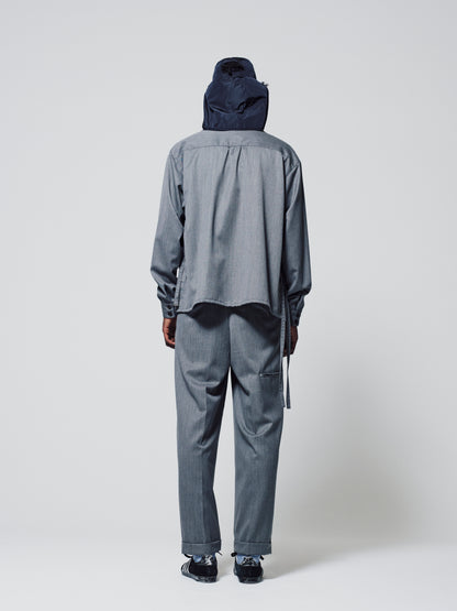 Cognomen Double Breasted Gray Shirt Jacket