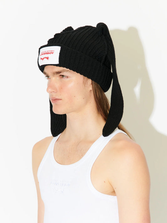 Charles Jeffrey LOVERBOY Chuncky Rabbit Beanie Black