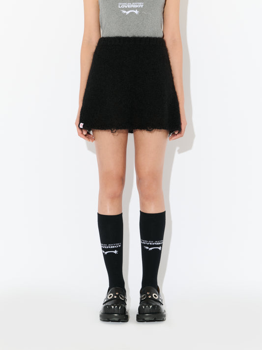 Charles Jeffrey LOVERBOY Knitted Mini Skirt Black