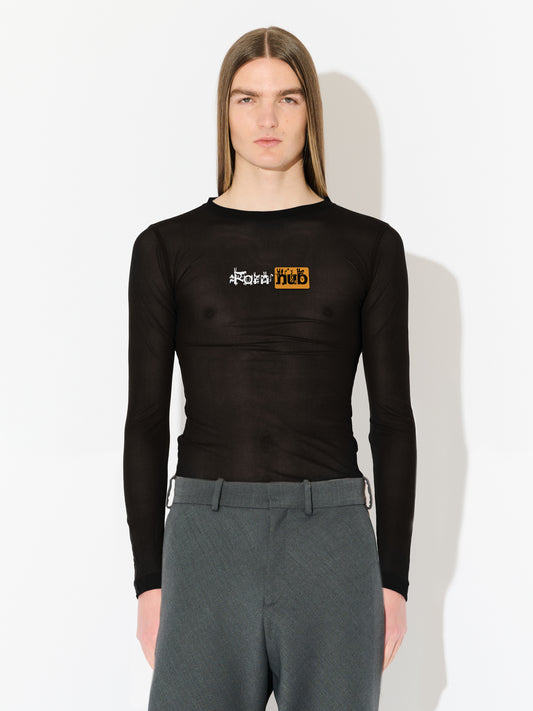 Charles Jeffrey LOVERBOY Pornhub Powermesh Long Sleeve Black