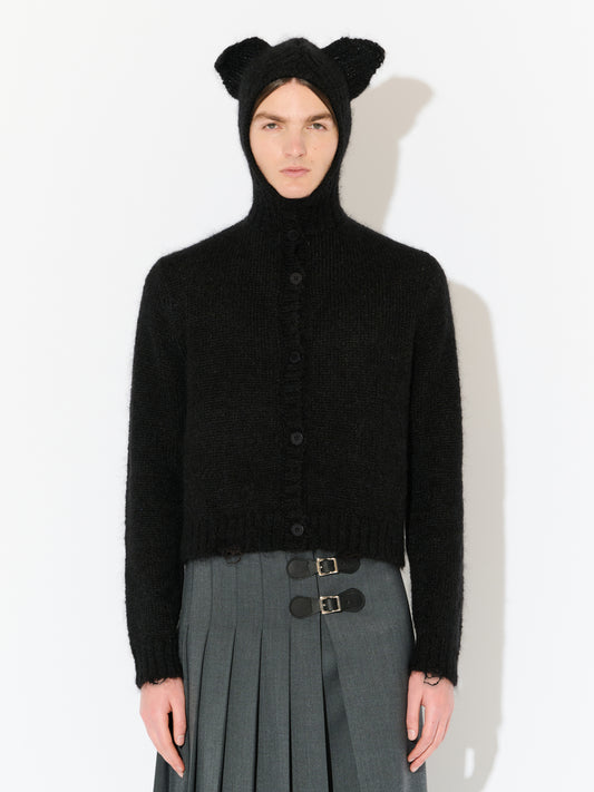 Charles Jeffrey LOVERBOY Ears Balaclava Jumper Black