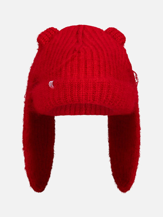 Charles Jeffrey LOVERBOY Mohair Chunky Rabbit Beanie Red