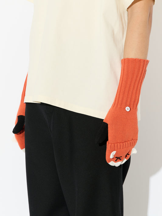 Charles Jeffrey LOVERBOY Animal Mittens Orange