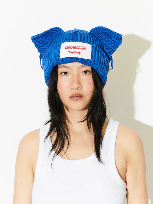 Charles Jeffrey LOVERBOY Chunky Ears Beanie Blue