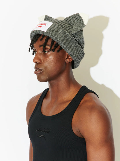 Charles Jeffrey LOVERBOY Chunky Ears Beanie Grey