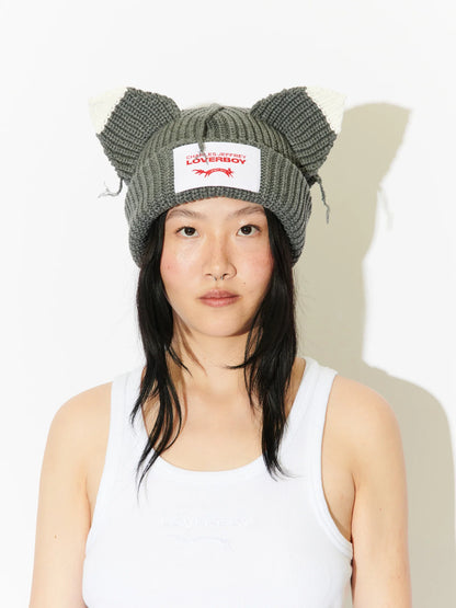 Charles Jeffrey LOVERBOY Chunky Ears Beanie Grey