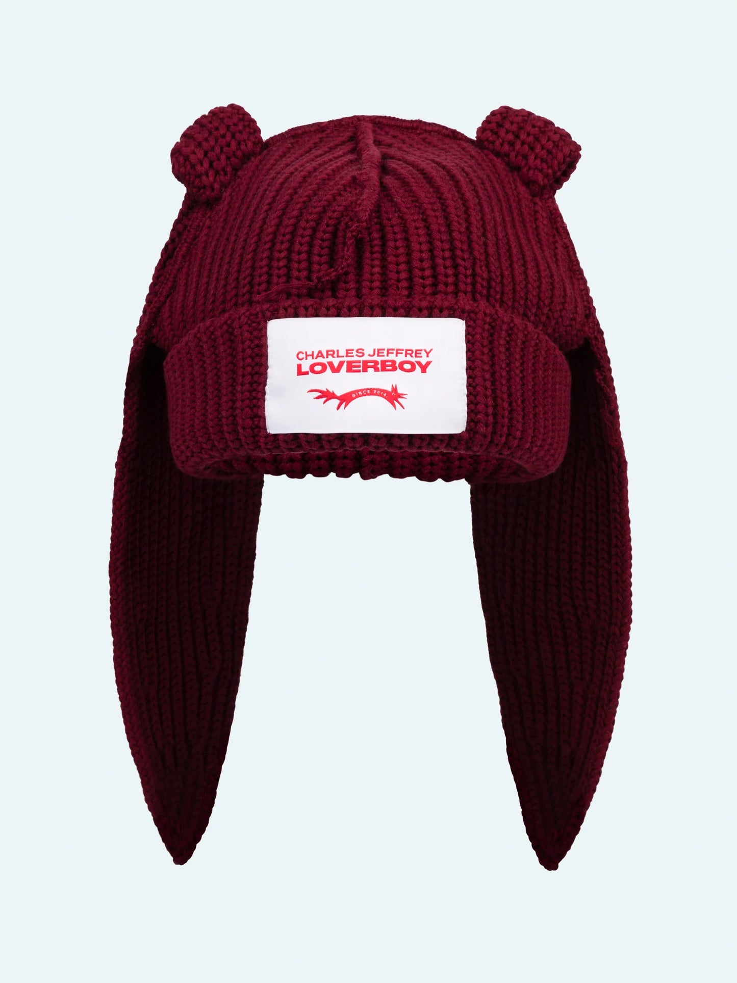 Charles Jeffrey LOVERBOY Chunky Rabbit Beanie Red