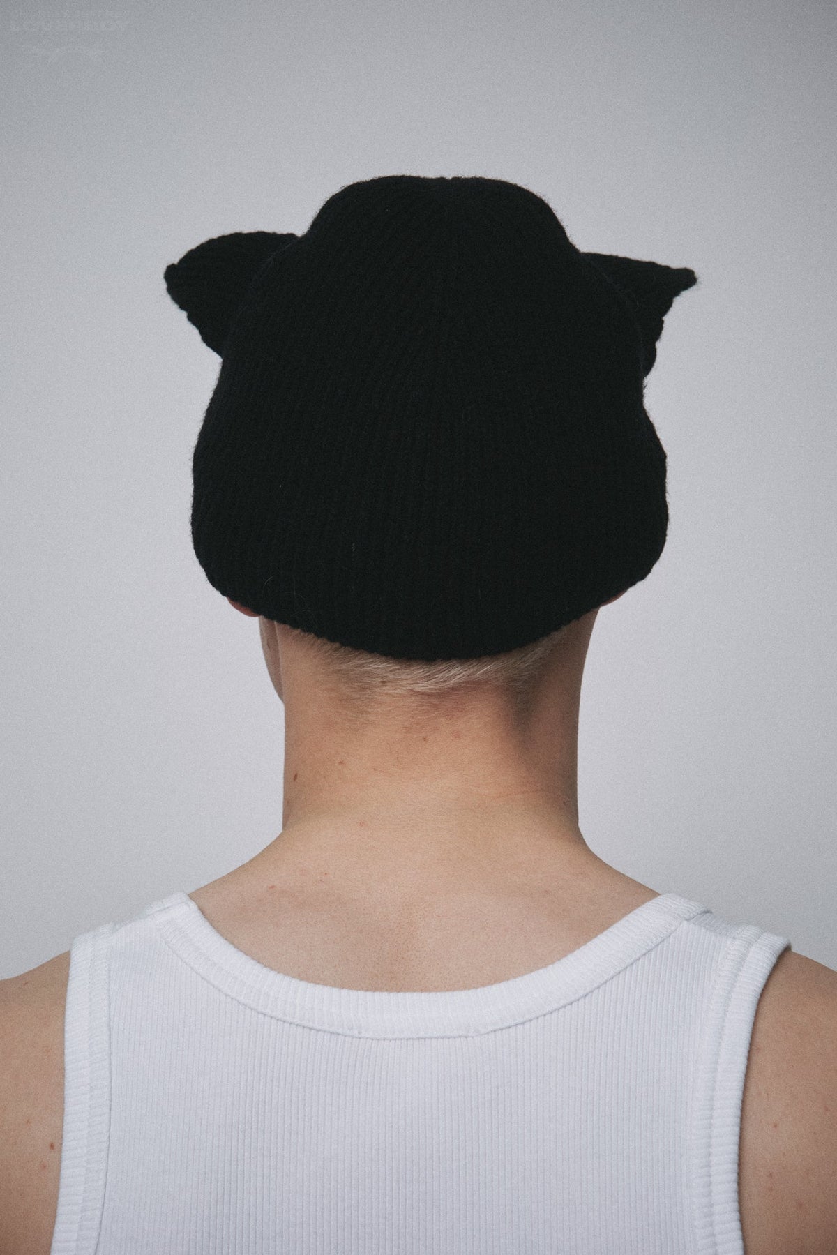 Charles Jeffrey LOVERBOY Ears Rib Beanie Black