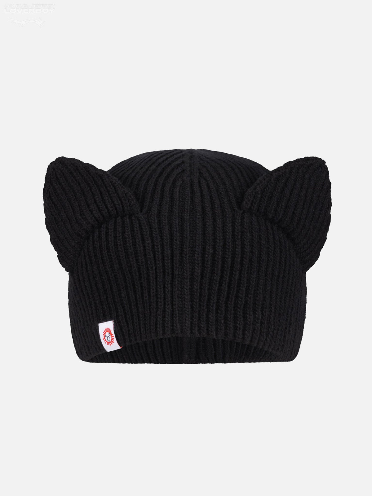 Charles Jeffrey LOVERBOY Ears Rib Beanie Black