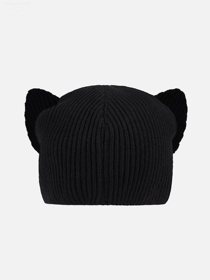 Charles Jeffrey LOVERBOY Ears Rib Beanie Black