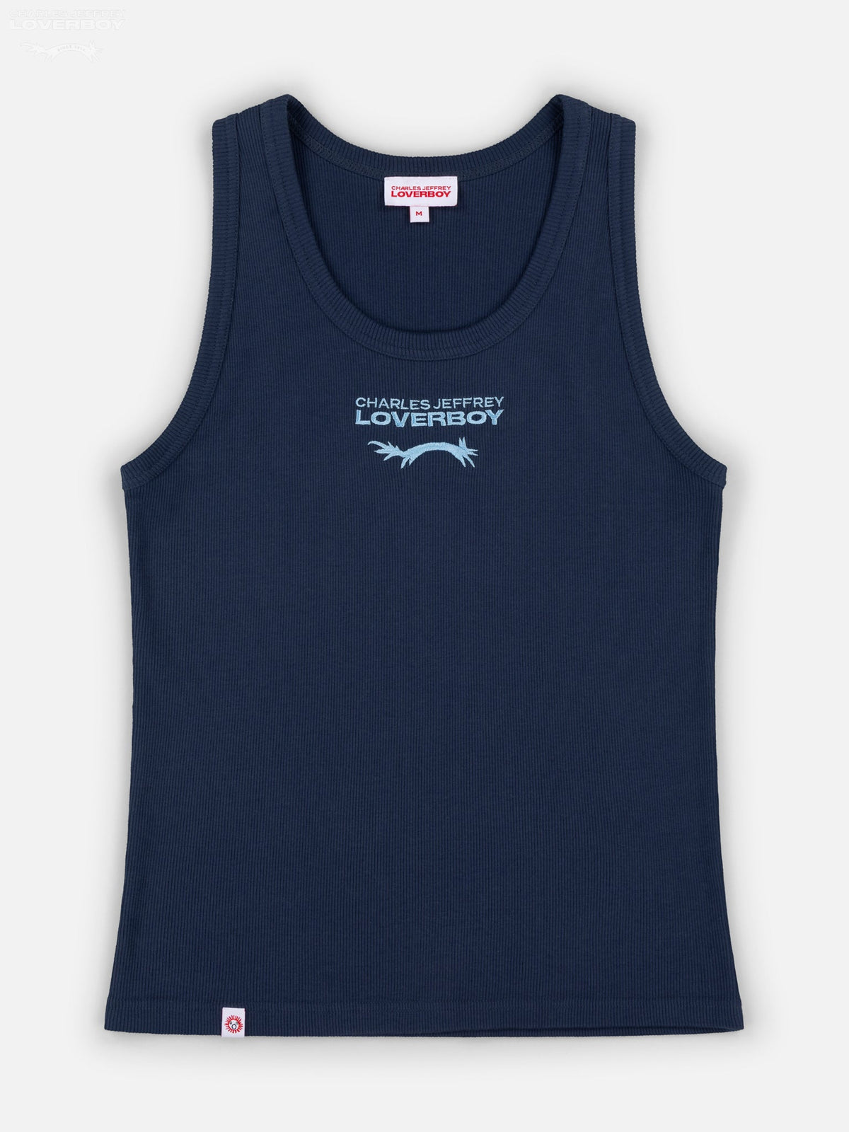 Charles Jeffrey LOVERBOY Knitted Logo Tank Top Blue