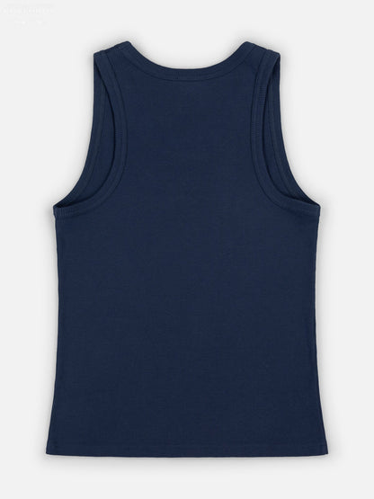 Charles Jeffrey LOVERBOY Knitted Logo Tank Top Blue