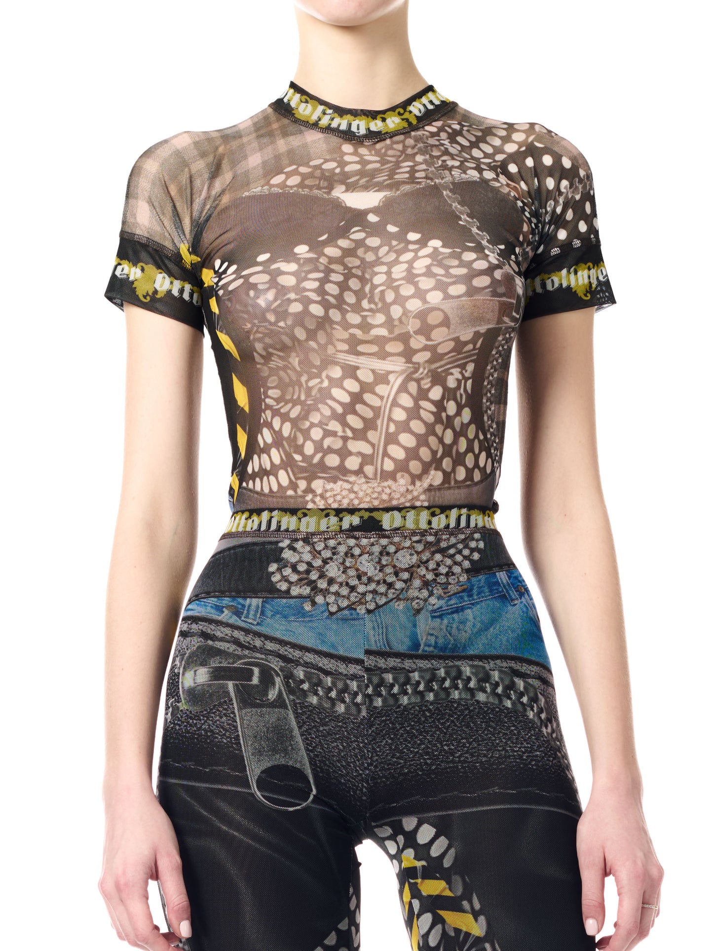 Ottolinger Mesh T-Shirt Print Black