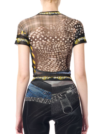 Ottolinger Mesh T-Shirt Print Black