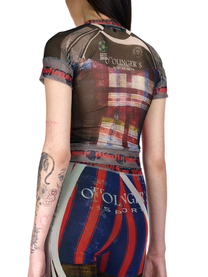 Ottolinger Mesh T-Shirt Racing Plaid Print