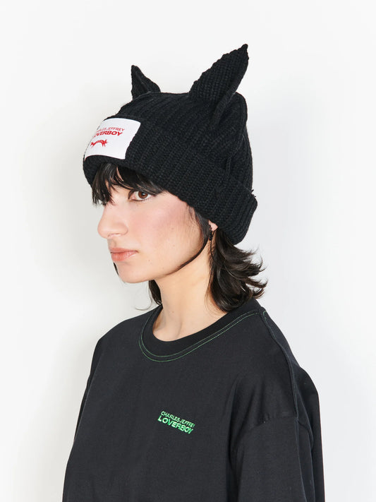 Charles Jeffrey LOVERBOY Chanky Ears Beanie Black