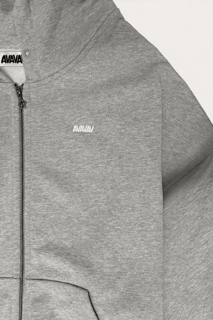 Avavav Tim Av-Logo Zip Hoodie Grey
