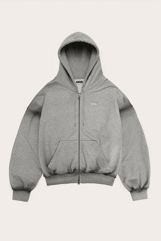 Avavav Tim Av-Logo Zip Hoodie Grey