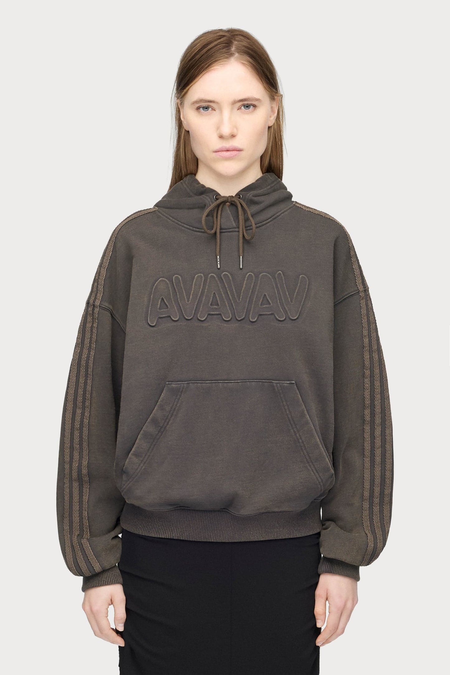 adidas Originals By Avavav Embossed Hoodie Carbon