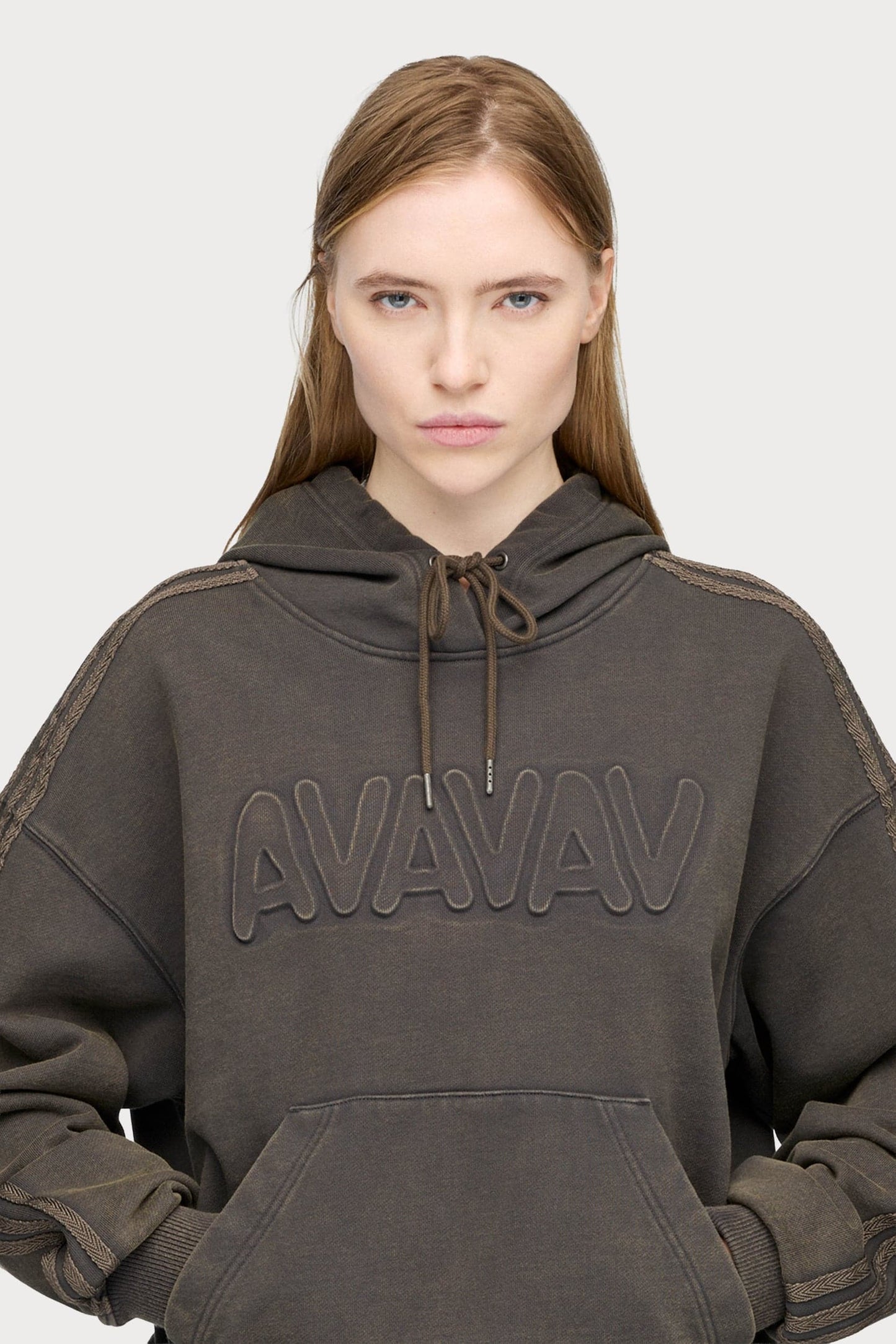 adidas Originals By Avavav Embossed Hoodie Carbon