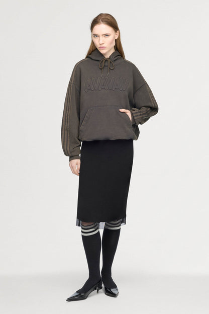 adidas Originals By Avavav Embossed Hoodie Carbon