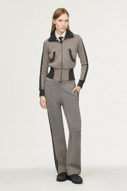 adidas Originals by Avavav Cropped Track Jacket Grey